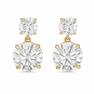 NEW DIANA M JEWELS women's round lab-grown diamond stud earrings (12.00 ct tcw)